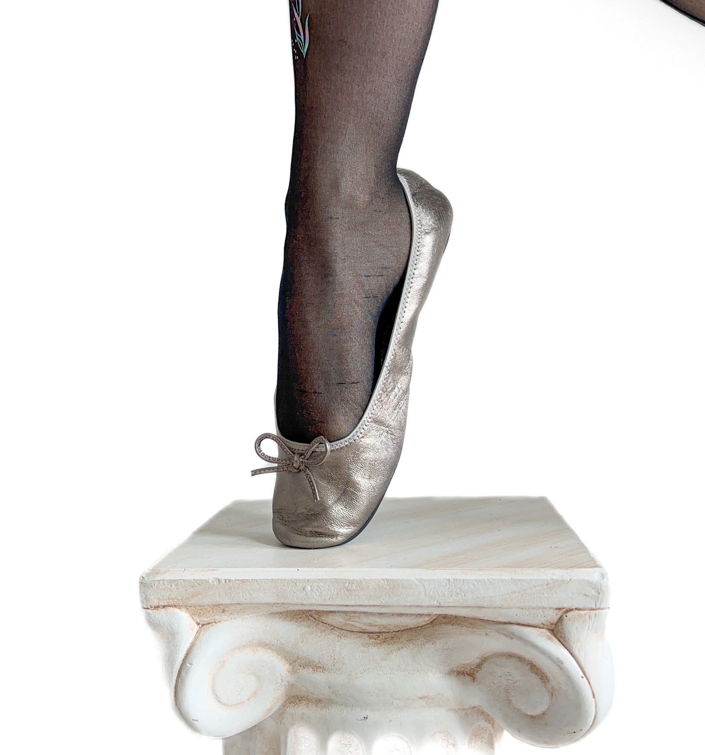 Rudsak Silver Leather Ballet Flats, size 38