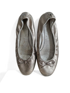 Rudsak Silver Leather Ballet Flats, size 38