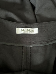 Max Mara Black Wide Leg Trousers, 30" Waist, Made in Italy