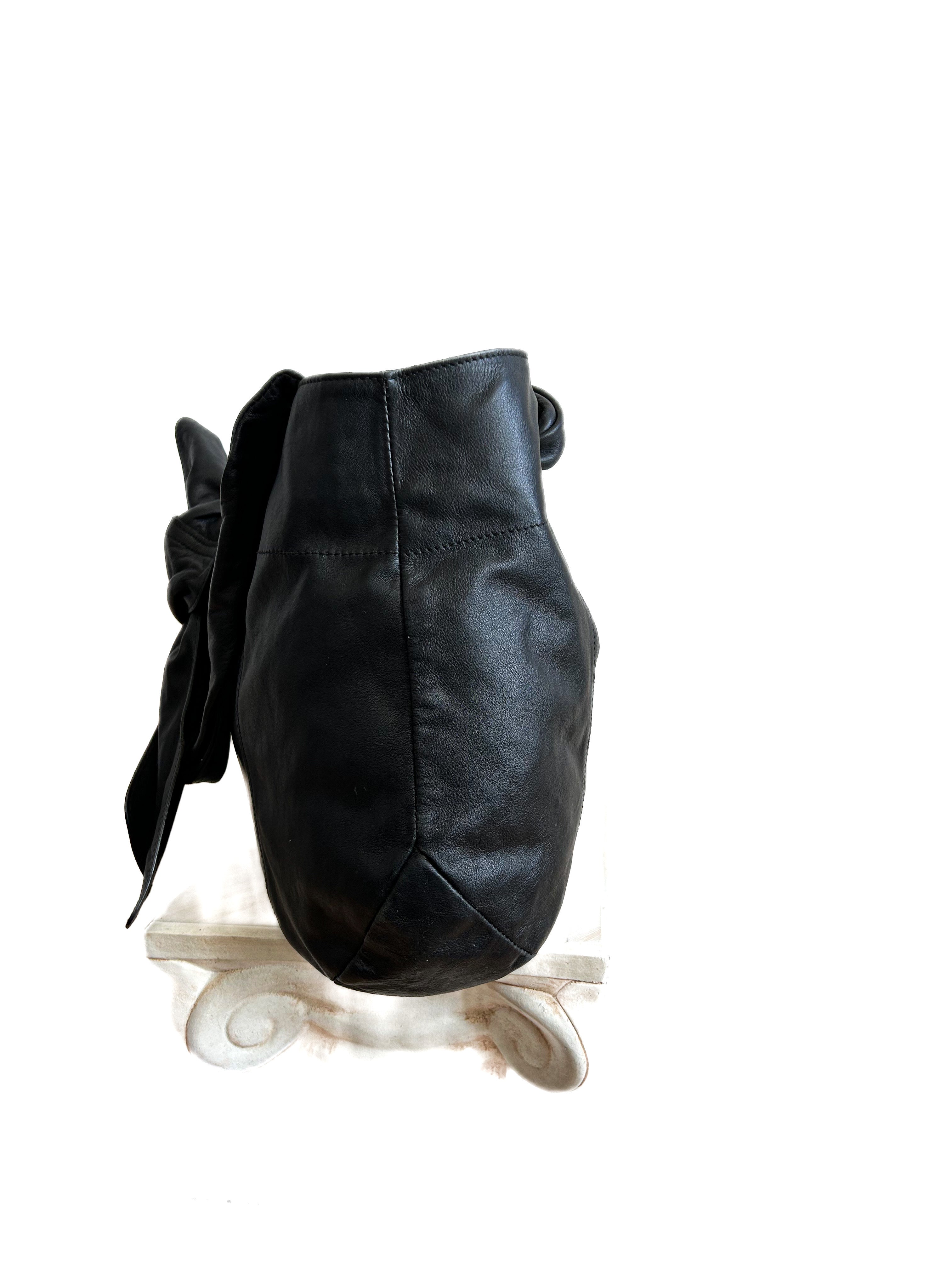 Furla Black Leather Shoulder Bag, Made in Italy