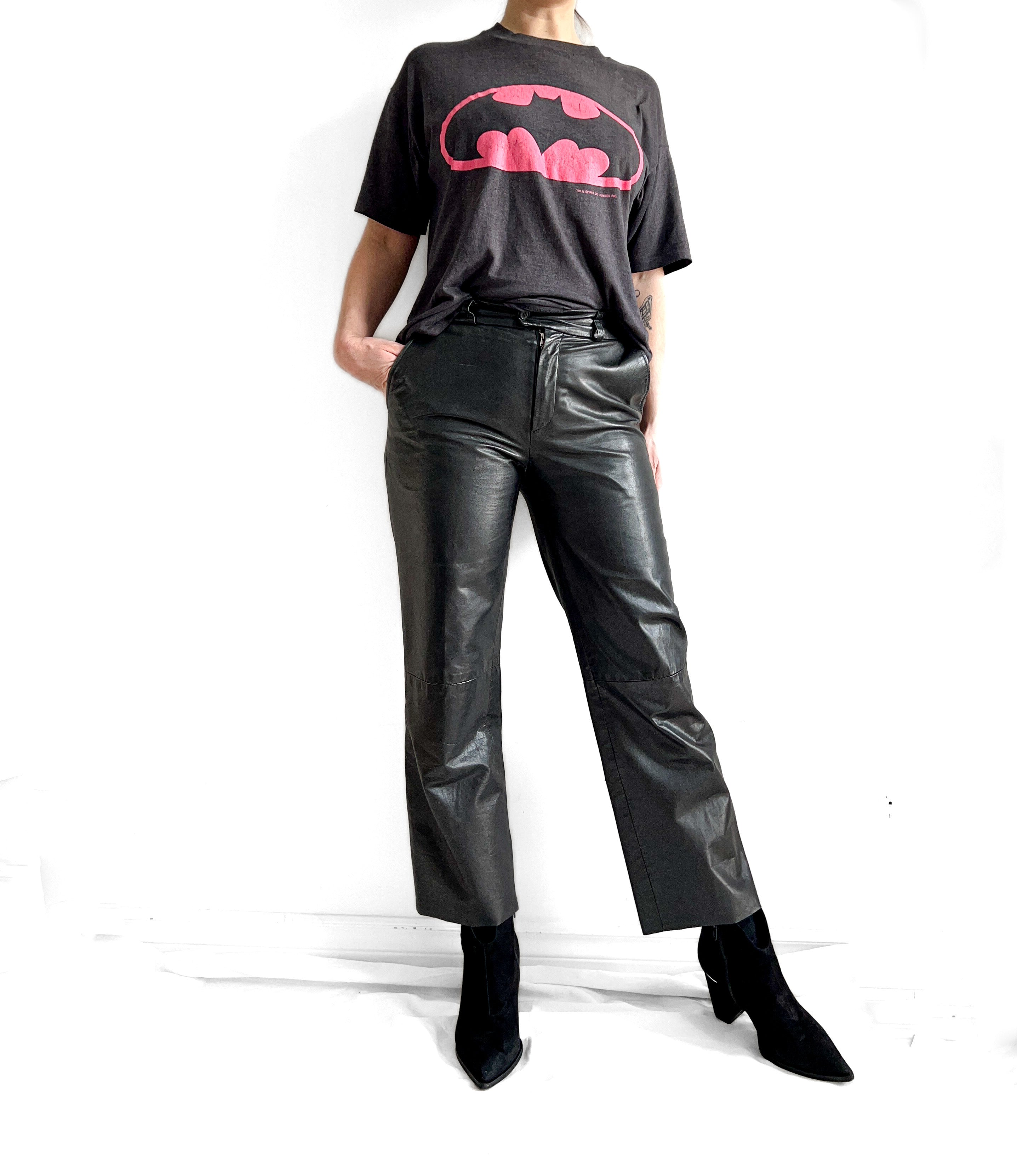 Rudsak Black Leather Trousers, 30 Mid Rise, Soft Leather Pants, Made –  Covet Vintage