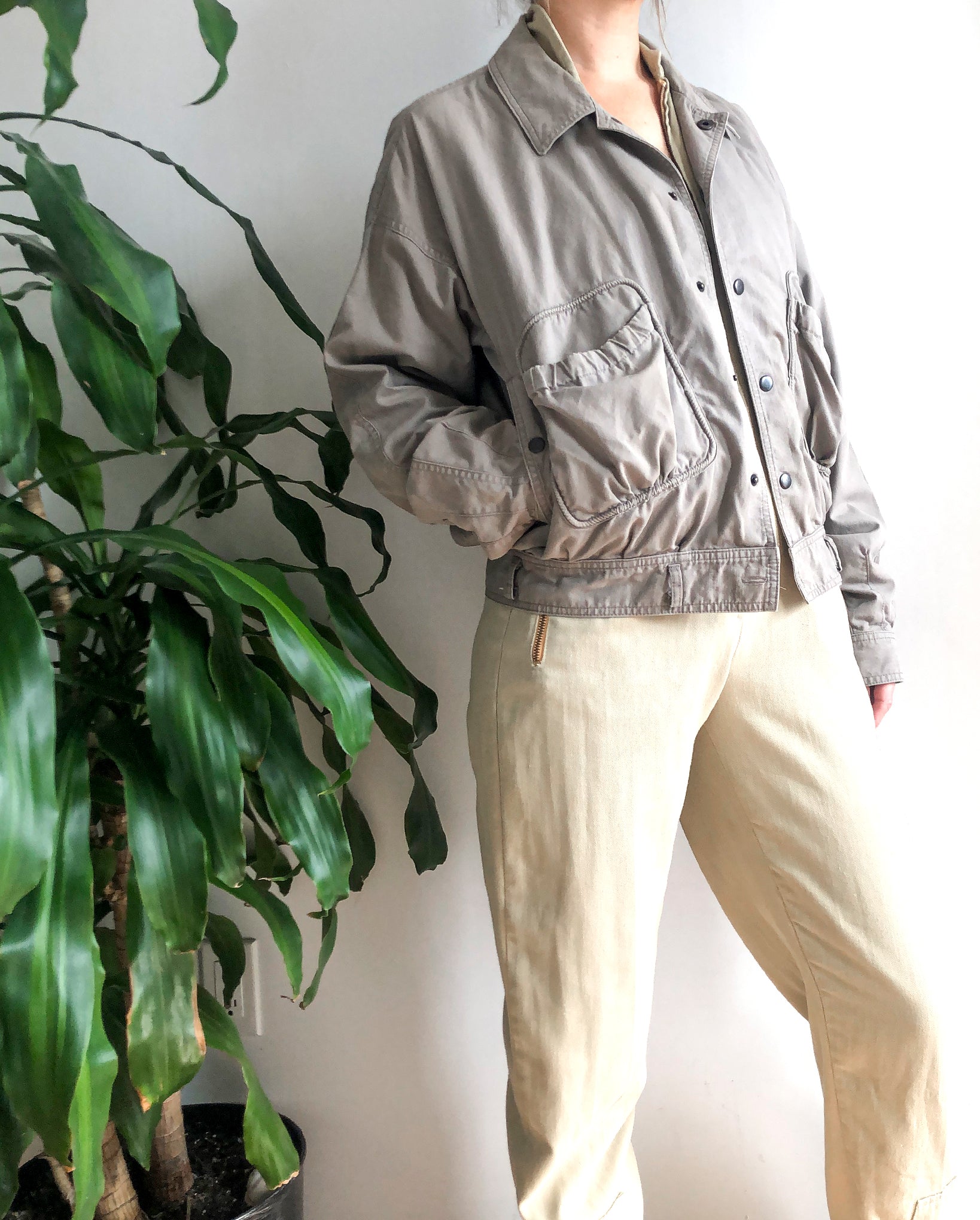 Vintage 80s Armani Brown Sports Jacket, 1980s Giorgio Armani Cotton Jacket, Unisex Designer Jacket