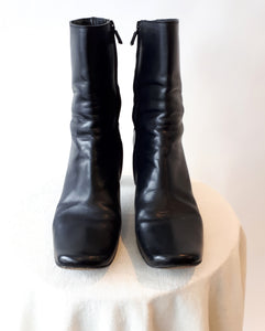Costume National Black Leather Boots size 38.5