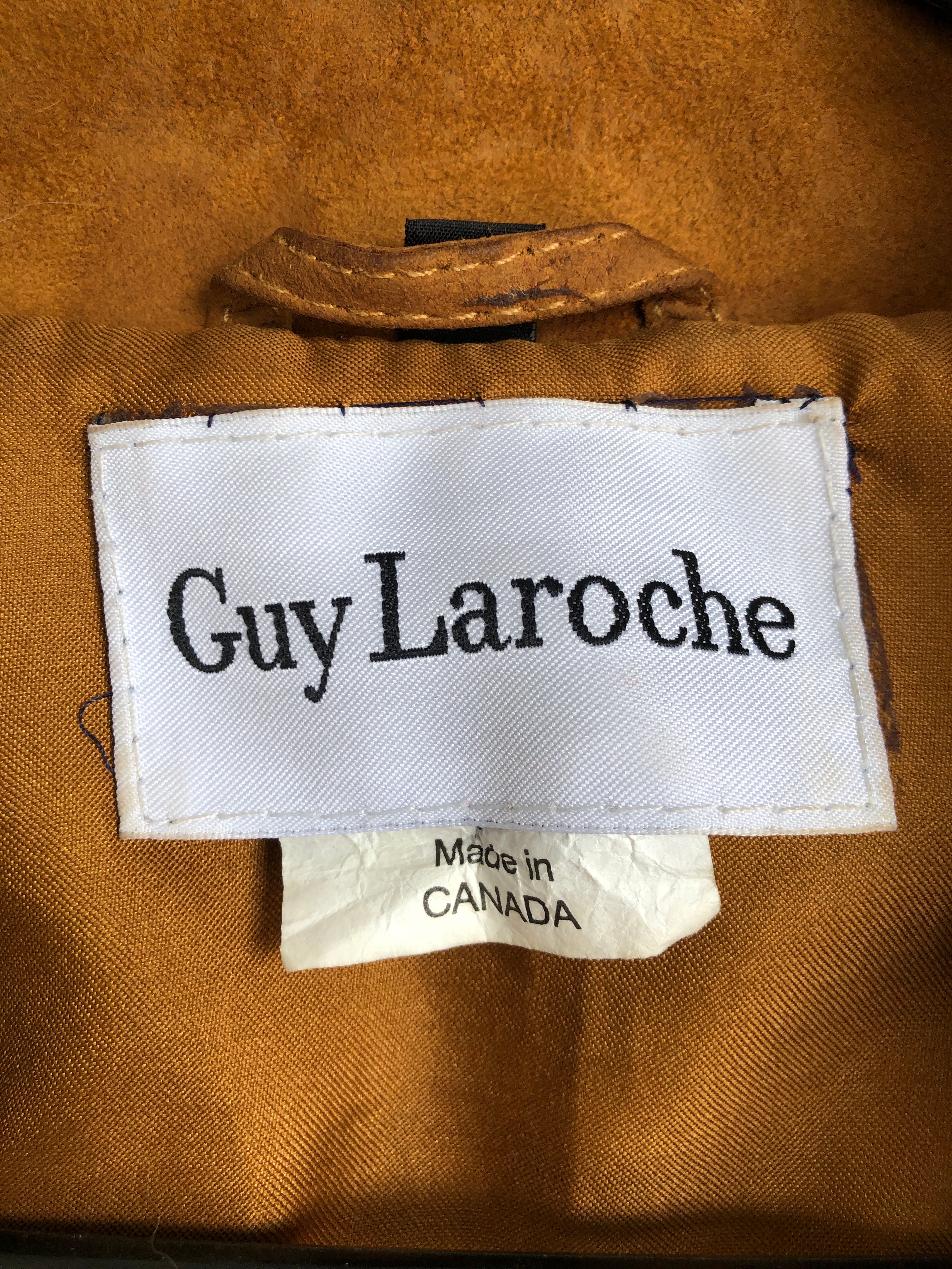 Pre-owned Guy Laroche Leather Handbag In Brown