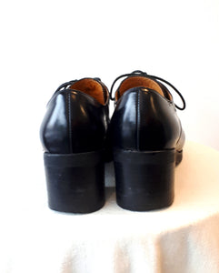 Jeffrey Campbell Black Oxford Style Heeled Shoes, Size 39
