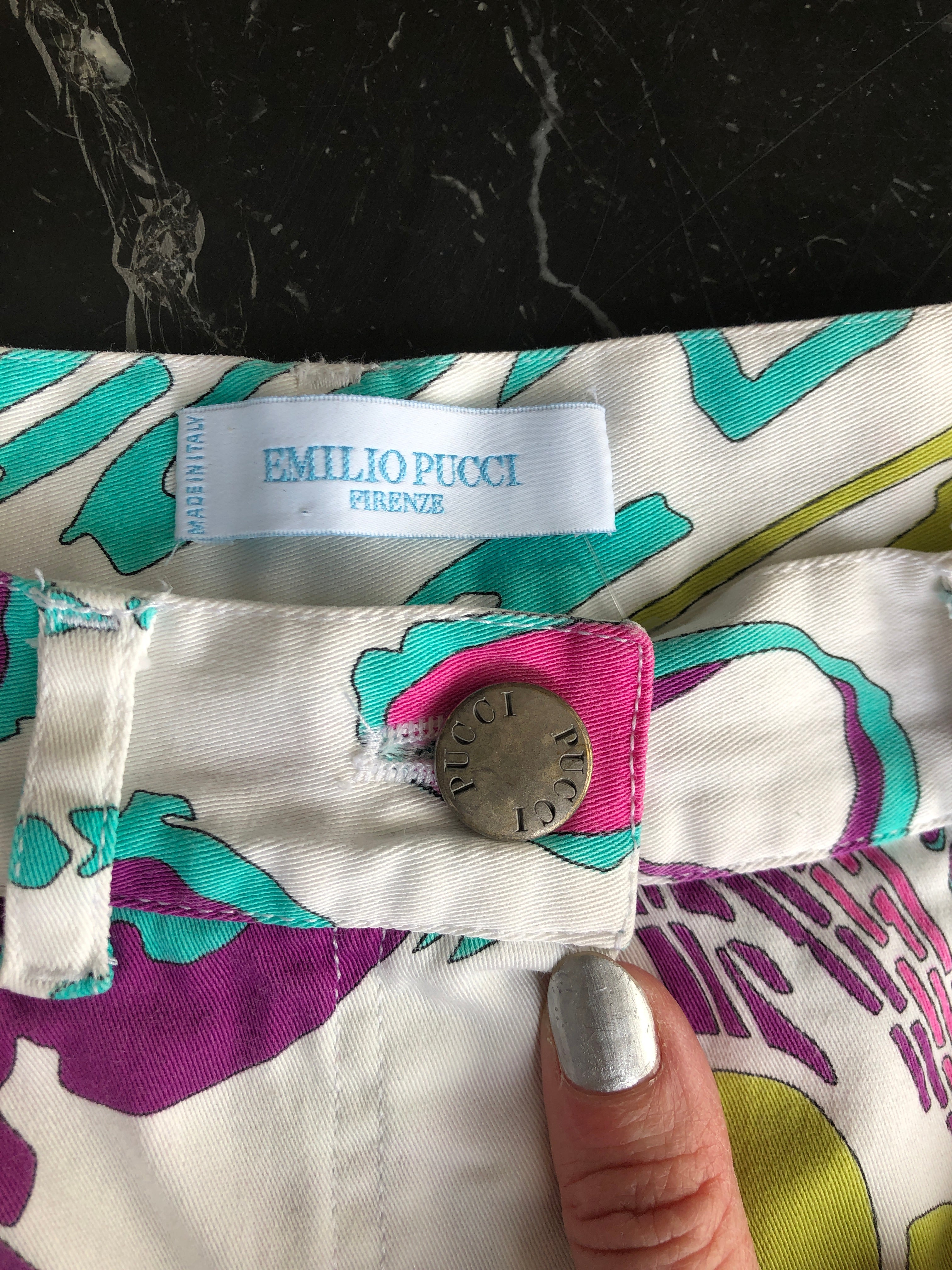 Y2K Emilio Pucci Mini Skirt, Classic Pucci Style Print, Made in Italy