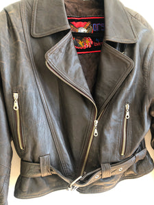 Brown Leather Motorcycle Jacket Perfecto Style